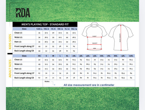 Standard Fit Supporters Rugby Jersey (Jersey only - no shorts or socks)